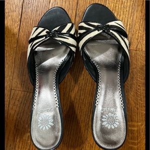 Yellow Box Dynamic Zebra Print Heels